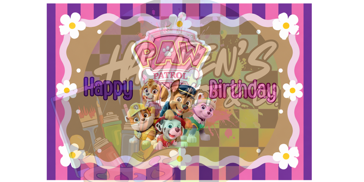 Girl Paw Patrol banner mockup