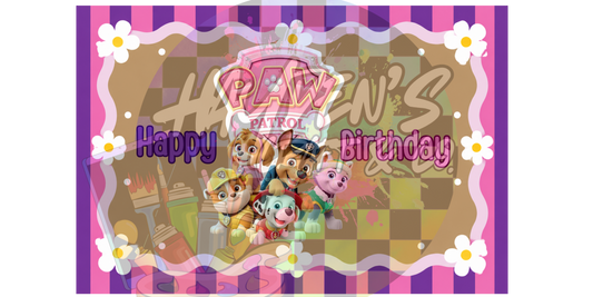 Girl Paw Patrol banner mockup